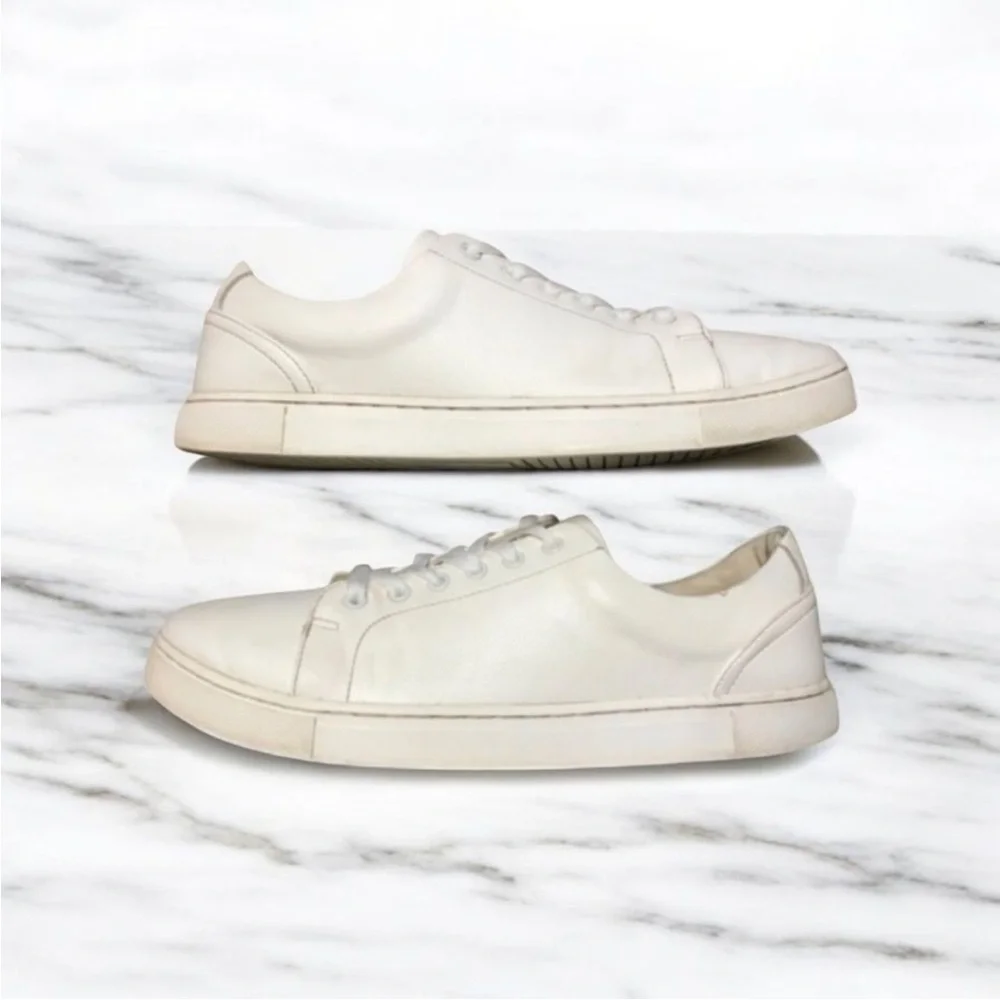JOIE “Harvard” Vegan Leather Lace-up Sneakers in White Size 10